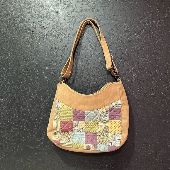 DONNA SHARP Tan Quilted Crossbody Purse - Picture 1 of 5